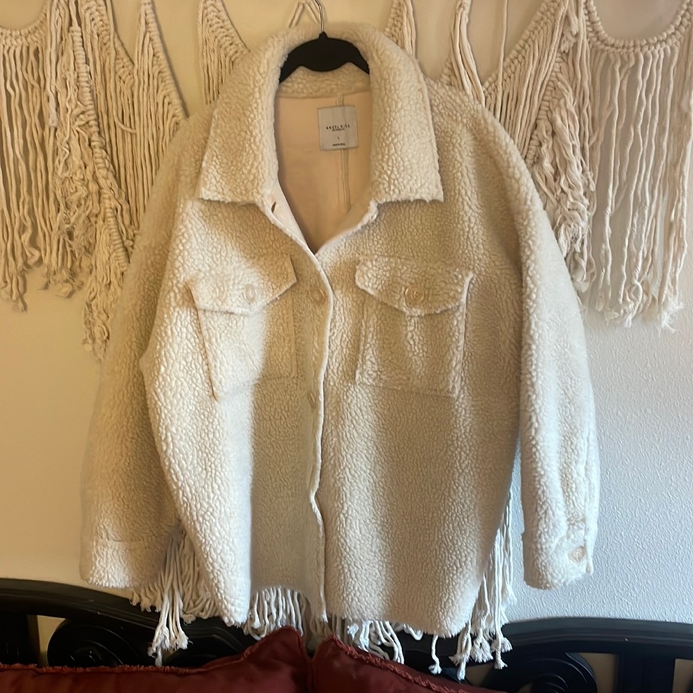 Cream/Off White Sherpa/Teddy Jacket/Coat